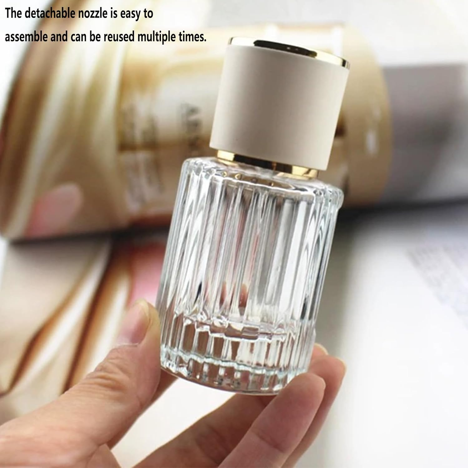 Atb-Foger 30 Ml, 2 Pieces, round Perfume Spray Bottle, Perfume Atomiser Glass for Perfume, Travel, Cosmetics with Funnel, Pipettes and Other Accessories image number 5