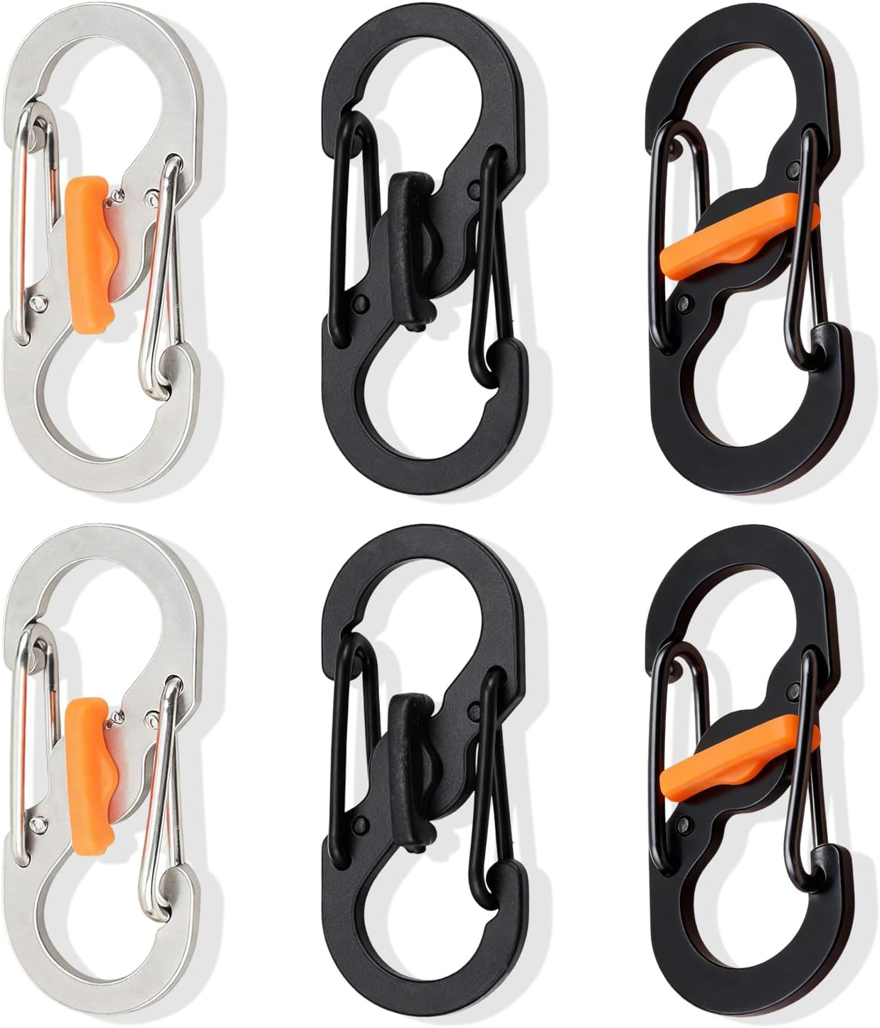 6Pcs anti Theft Clip Built-In Lock Buckle Security Fasteners, Backpack Zipper Lock, Quick Disconnect Clip - Key Holder Add-On, Theft Deterrent Bag Accessories for Travel, School Outdoor image number 2