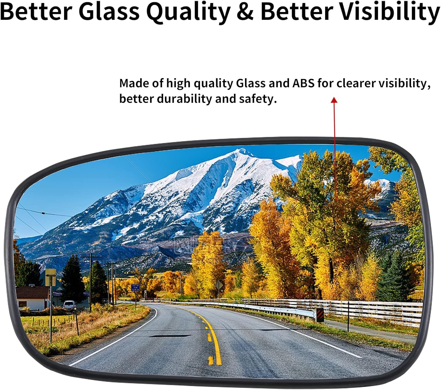 LOIYLLEN Left Side Mirror Replacement for 2003 2004 2005 2006 2007 Honda Accord Mirrors Glass - Convex Mirror Glass, Left Side Rear View Mirror