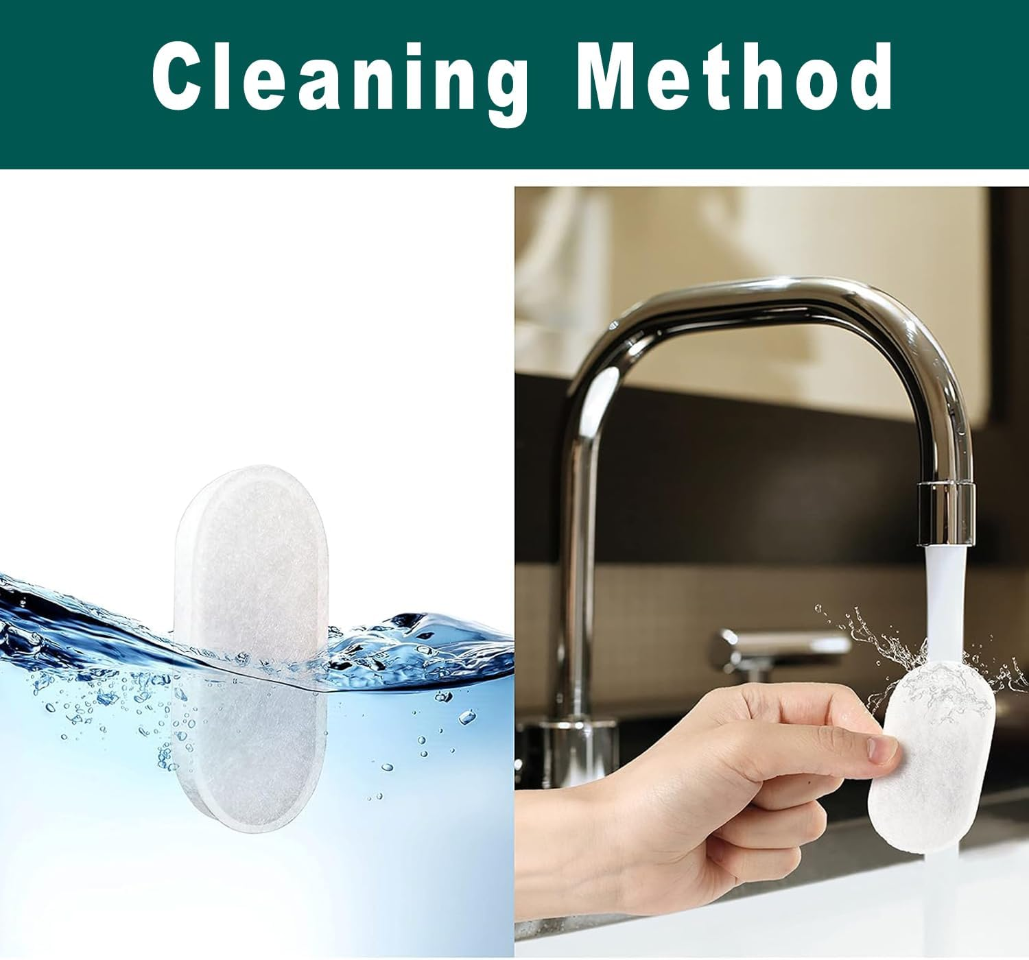 BEANPRECOY Cat Water Fountain Filters Compatible with Stainless Steel Pet Fountain with 8/12 Sponges Replacement Filters for Cat Fountain Adjustable Water Flow Pet Water Fountain Dog Water Fountain image number 6