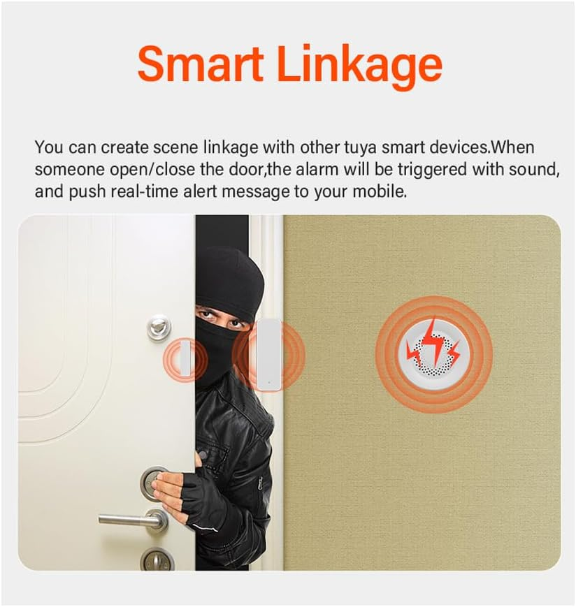 Uantii Tuya Smart Siren Alarm 100Db Loud Speaker Wifi Siren Speaker with Strobe Light Alert for Home Security System Works with Smart Life App (White) image number 2