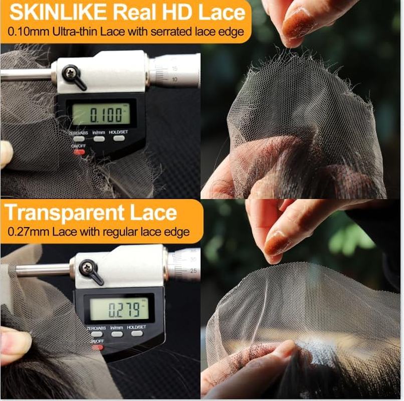 BEEOS Deep Wave 13X6 SKINLIKE Real HD Lace Frontal, Vivid Pre-Plucked Hairline Bleached Knots 0.10Mm Ultra-Thin Invisible HD Lace Human Hair Frontal 12 Inch image number 2