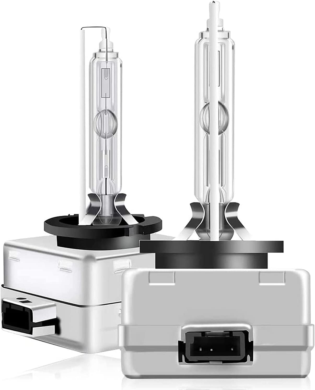 D1S 8000K Xenon HID Headlights Bulb 35W 12V Car Headlamp Replacement Bulbs for Low High Beam (D1S-Steel Bracket, 8000K)