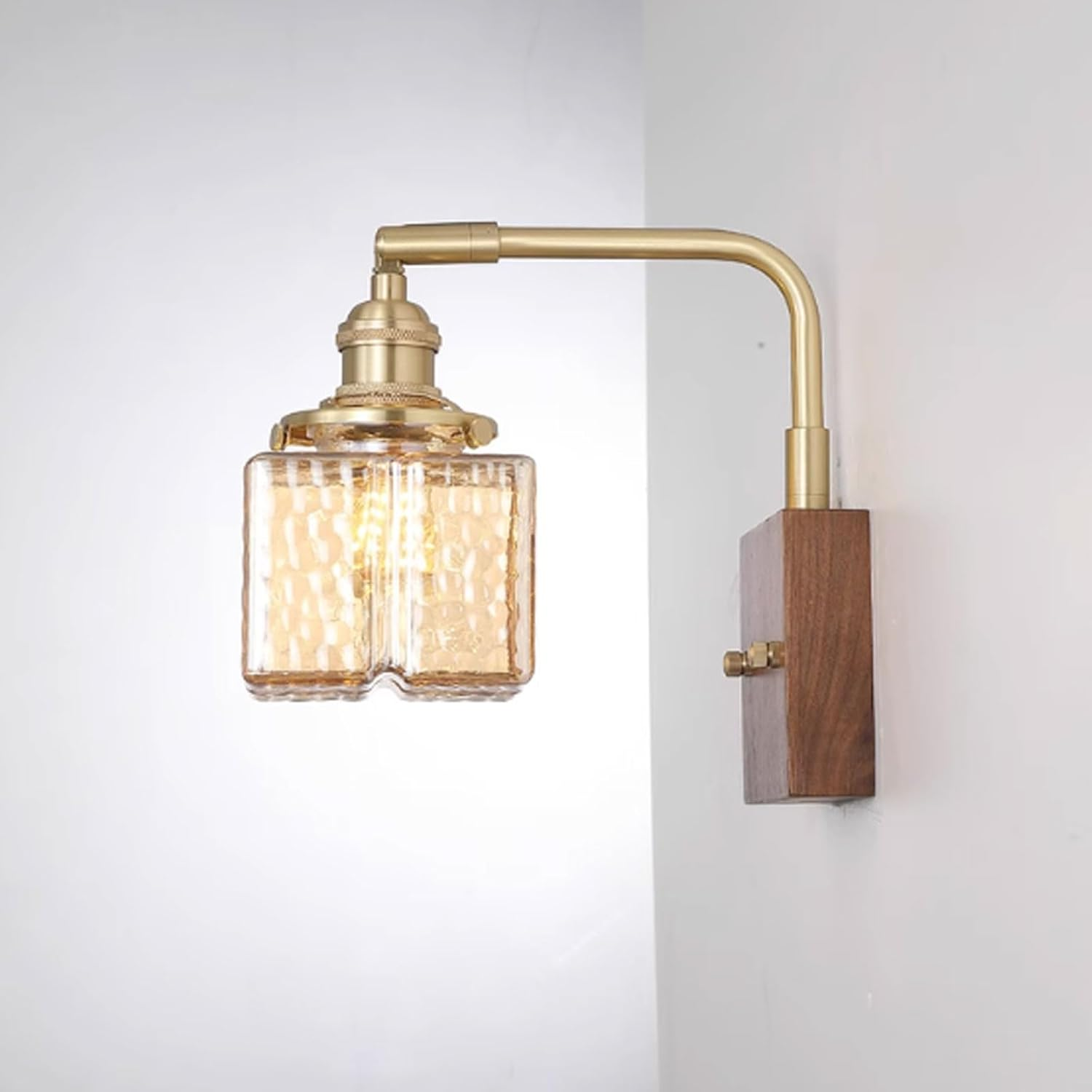 LED Wall Light Indoor Wall Lamps Wall Lamps Sconces Classical Light with Glass Lampshade for Bedside Living Room Wall Lighting image number 5