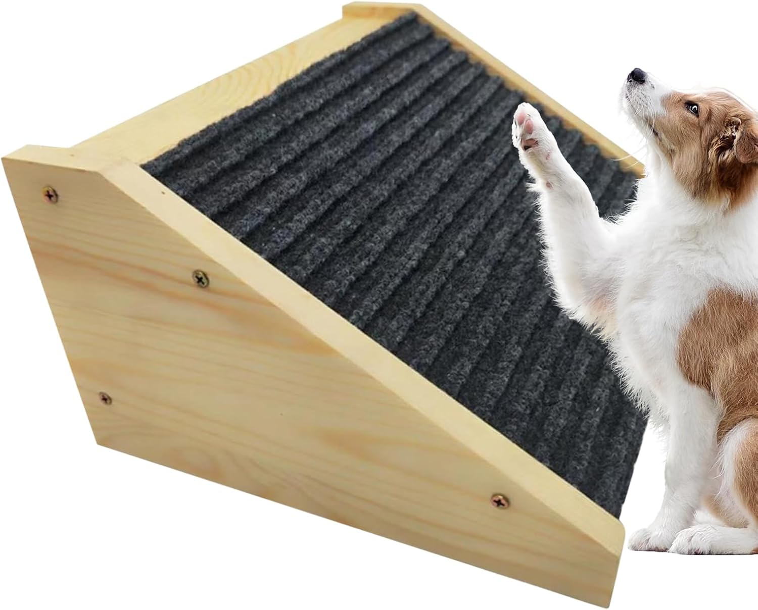 Dog Ramp for Sofa Solid Wooden Pet Ramp Car Dog Ladder with Non-Slip Traction Mat 30X15X25Cm Dogs Ramps Access Stair Assist for High Places for Sofa, Bed, Couch,Car