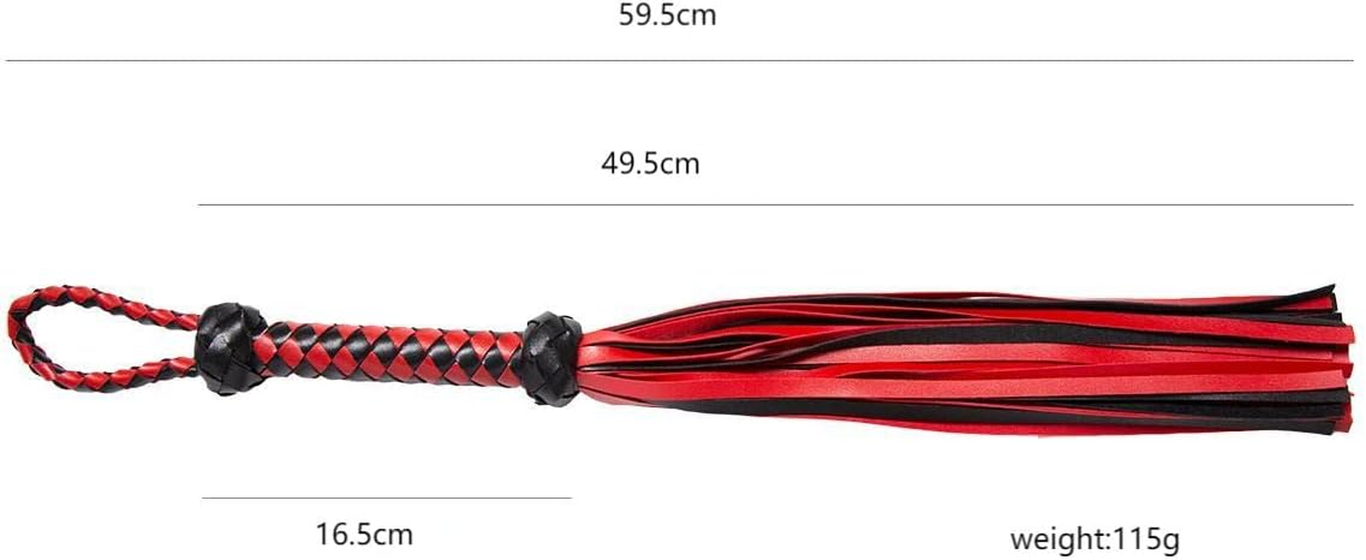 Horse Red Whip Horse Whip Riding Crop Equestrian Faux Leather Whip Horse Equipment Whip Training Horse Riding Whip 23 Inch image number 5