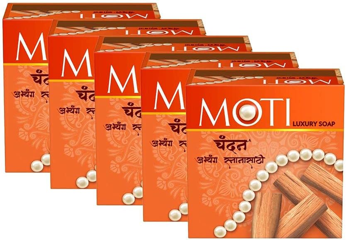 Moti Luxury Bath Soap, Sandal, 150 G (Pack of 5) image number 6