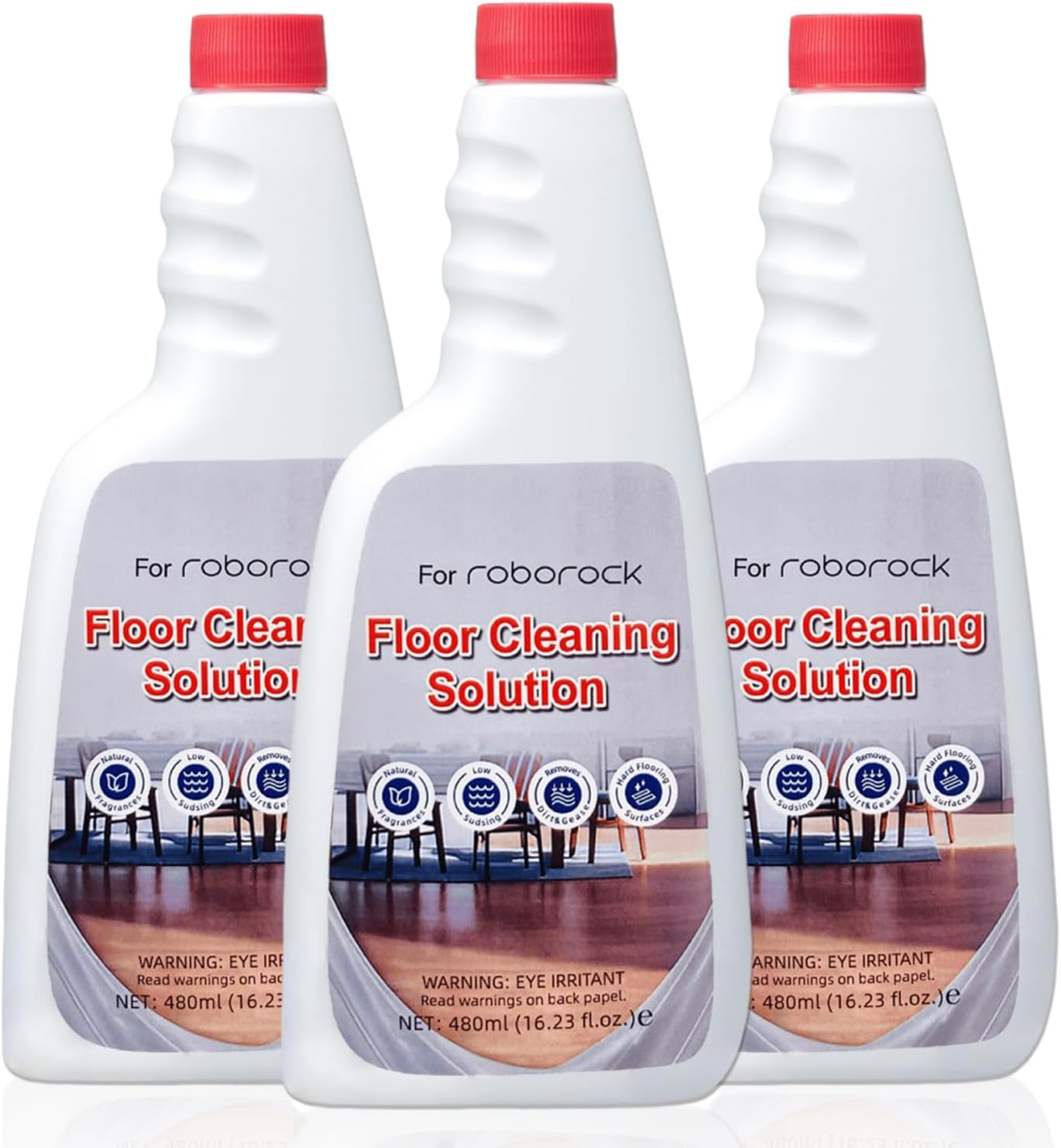 3-Pack 480Ml Floor Cleaning Solution, Eco-Safe, Compatible with All Roborock Mopping Robots (S7, S8, Qrevo, Q7, Q8 Series), Pet & Kid Friendly, Stain-Busting & Fresh-Scented image number 6