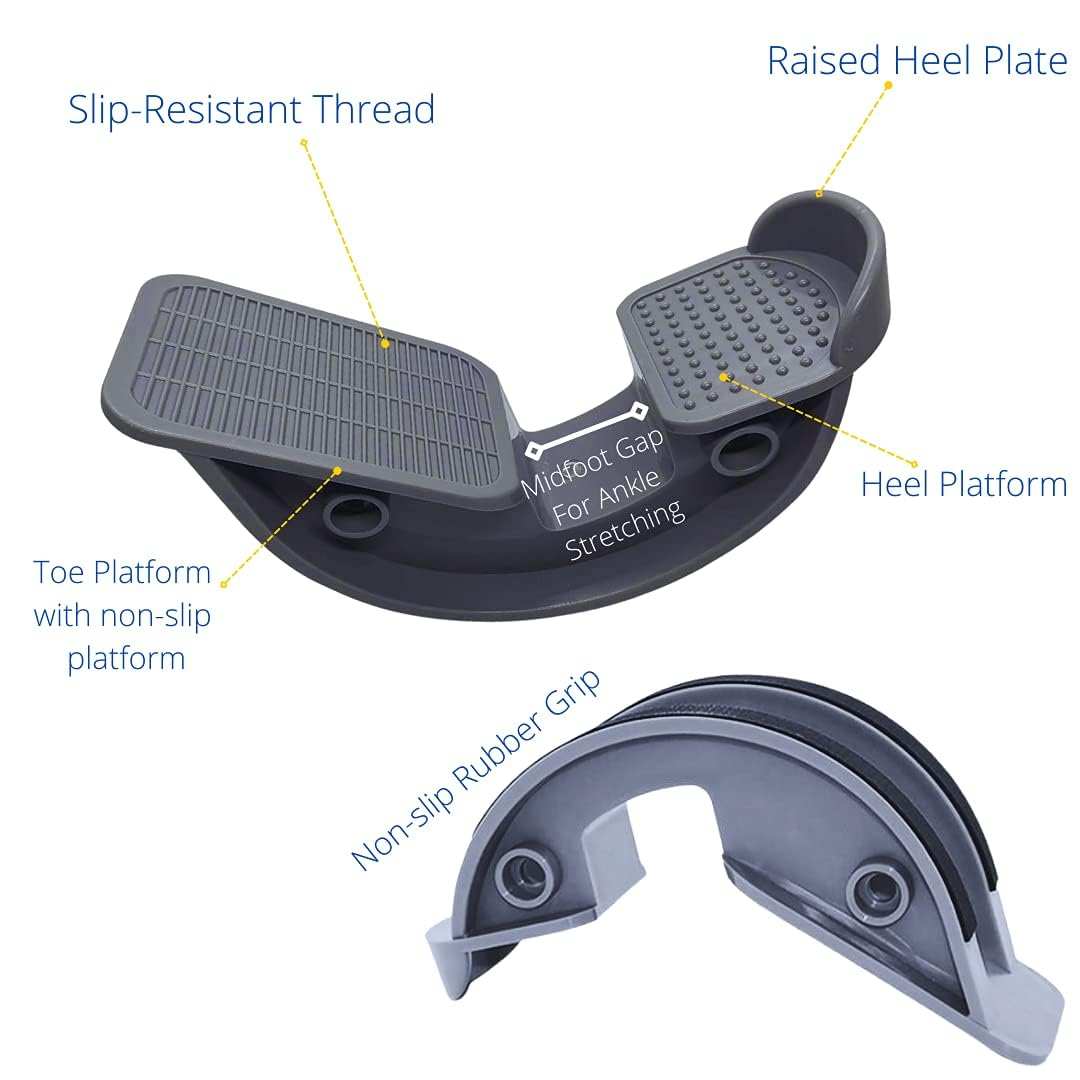 Foot Rocker for Plantar Fasciitis - Foot and Calf Stretching, Pain Relief for Achilles Tendonitis, Shin Splints, Increased Flexibility & Strength - Ankle Wedge Stretch Improves Flexibility image number 3