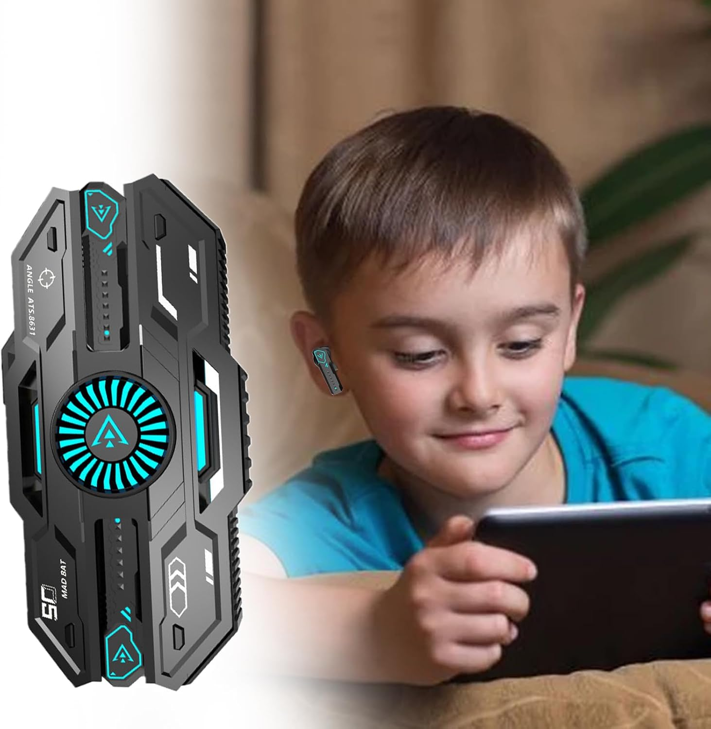 Noise Cancelling Earbuds - Noise-Cancelling RGB Light Comfortable Ear Buds,Fast-Charging Sweatproof Portable Players for Commuting Offices Studying Sleeping Outdoor image number 5