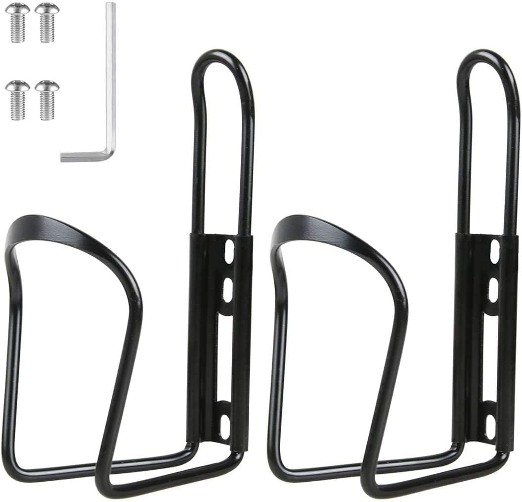 QUMOX 2X Water Bottle Cages Holder - Lightweight Alloy Aluminum for Bike Black image number 1
