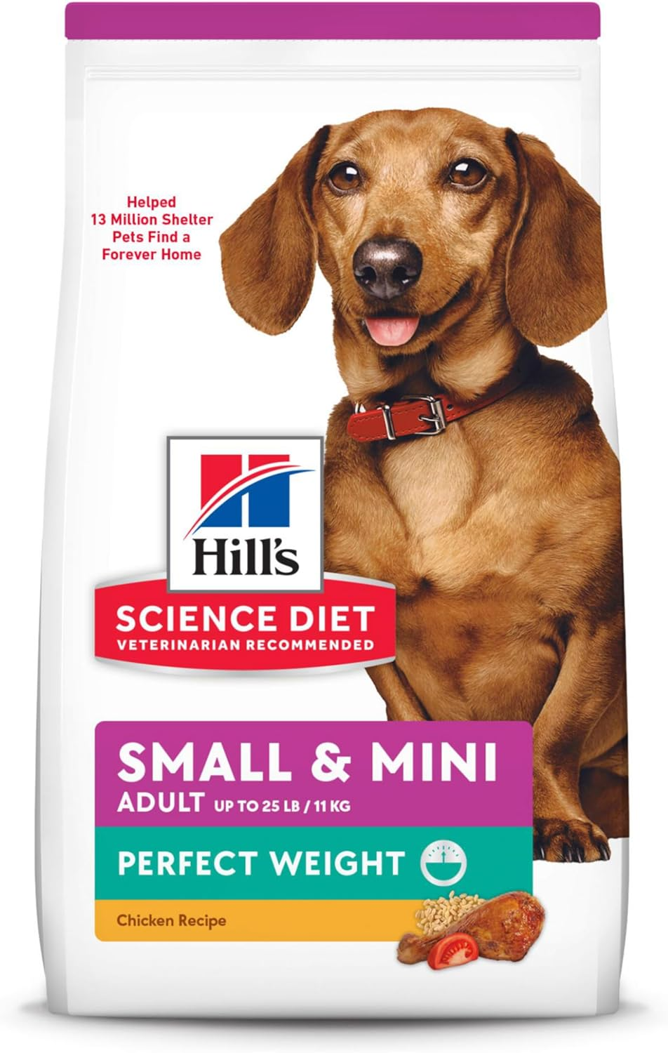 Hill'S Science Diet Perfect Weight Adult Small & Mini, Chicken Recipe, Dry Dog Food for Healthy Weight & Weight Management, 1.81Kg Bag image number 6