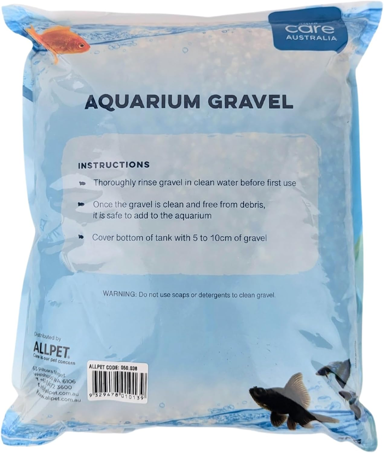 Aqua Care Aquarium Gravel Natural Mixed 3-5Mm 5Kg - Suitable for Freshwater and Saltwater Fish Tanks, Aqua Safe, Aquarium Decorative Gravel