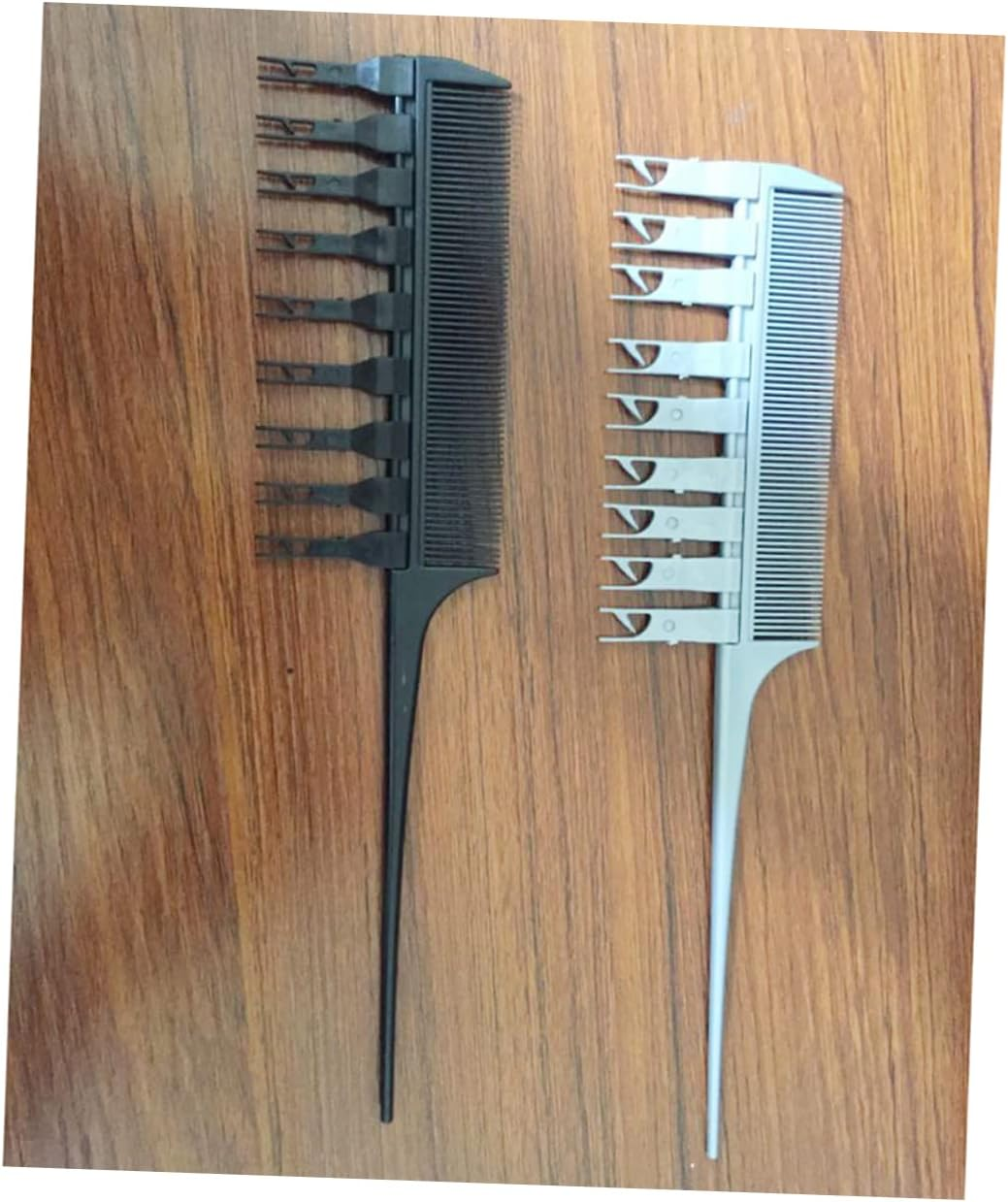 Vaguelly Hair Dye Comb with Hook Black Hair Coloring Brush Long Handle Salon Tint Tool for Even Color Application and Easy Use