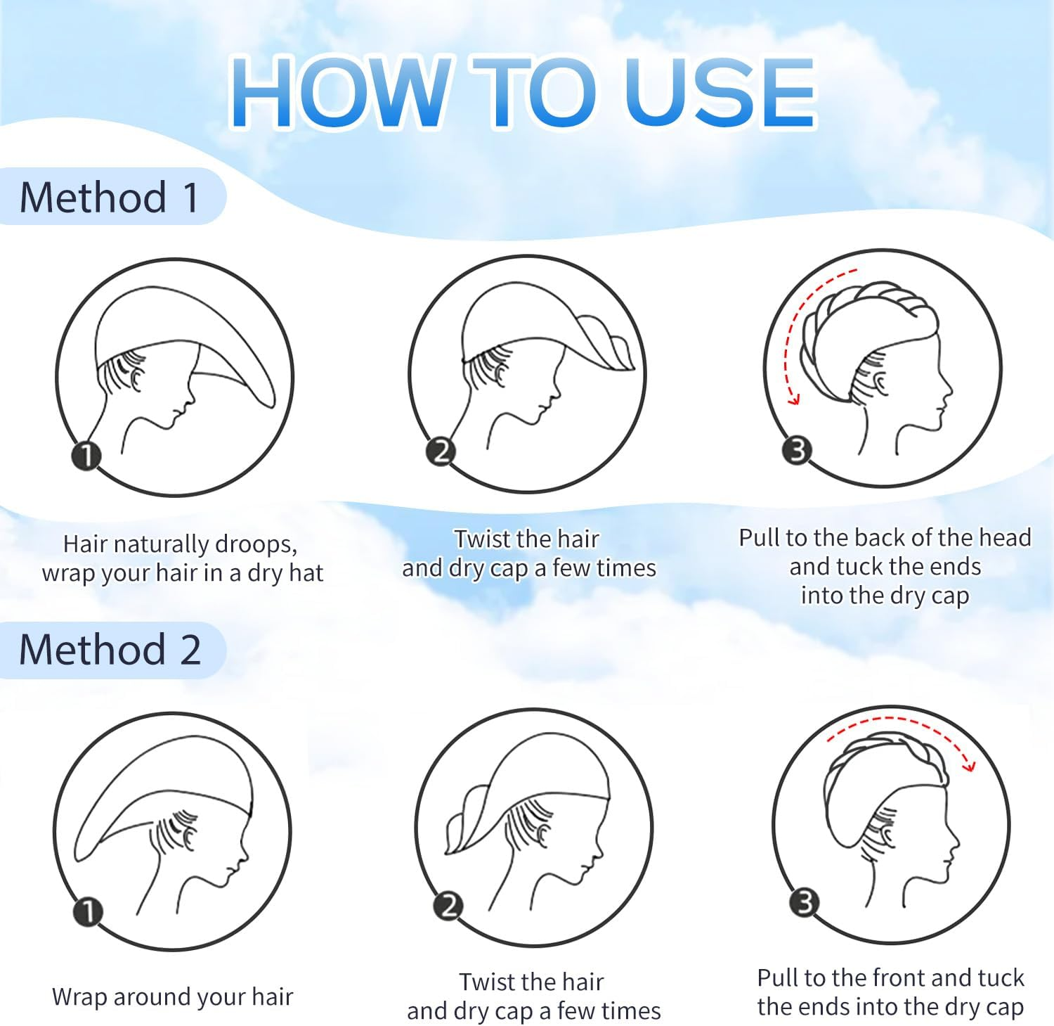 BOROLA 1PCS Disposable Hair Drying Towel Cap Super Absorbent Double Thick Travel Friendly Individually Packed Fast Drying Skin-Friendly Instant Absorption(25 * 65CM/9.8 * 25.5IN) image number 1