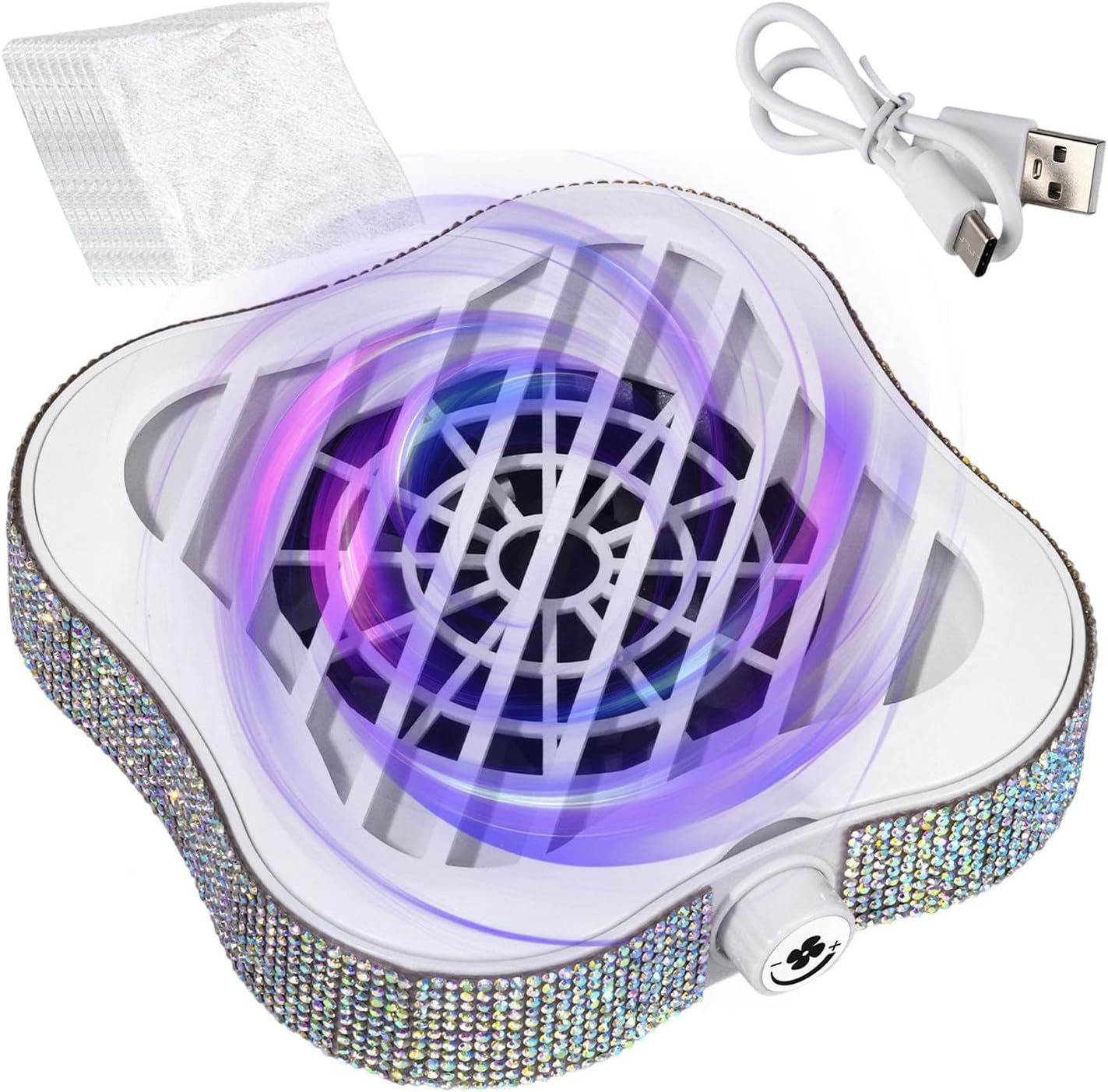 Dust Collector for Nails, Low Noise Powerful Cleaning Tool, Adjustable Suction Power Nail Vent Dust Collector with 10 Filters, for Salon Desk Table Home Room Manicure Beginner