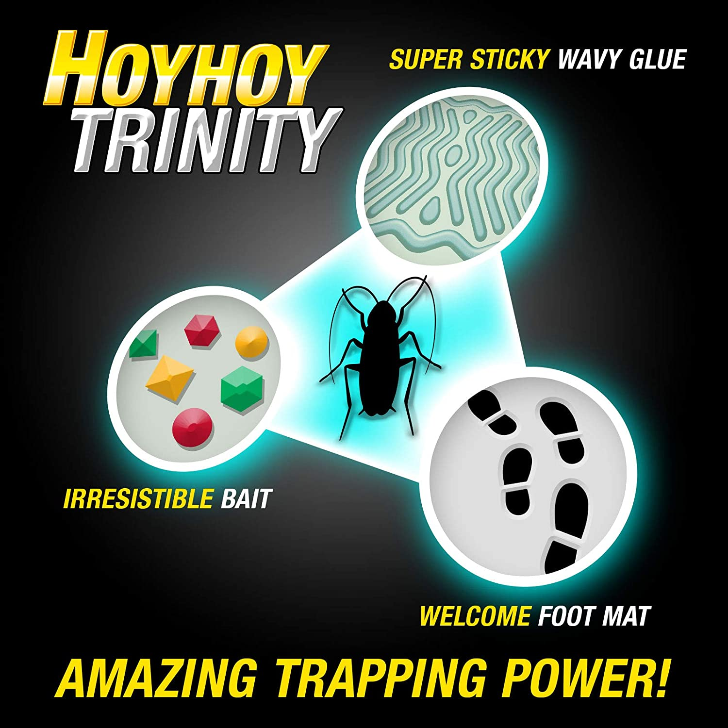 HOY HOY Trap a Roach - 10 Traps [2 Pack] Baited Glue Traps, Great for Home with Kids & Pets Indoor, Sticky Pest Control Trap, Roach Killer, Made in Japan image number 3