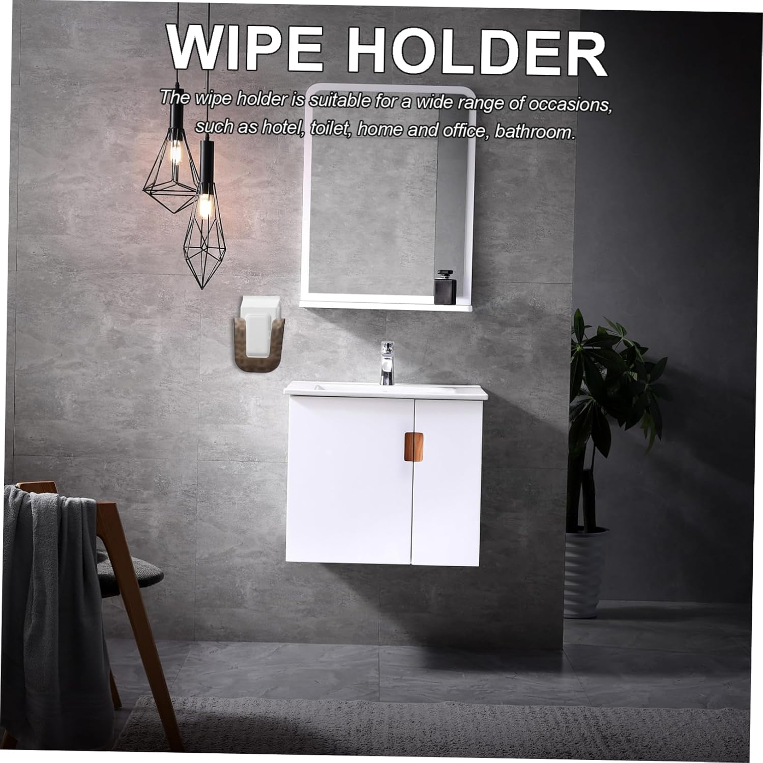 2Pcs Wall Mounted Tissue Box Wipe Storage Case Bathroom Toilet Tissue Holder Wall Hanging image number 2