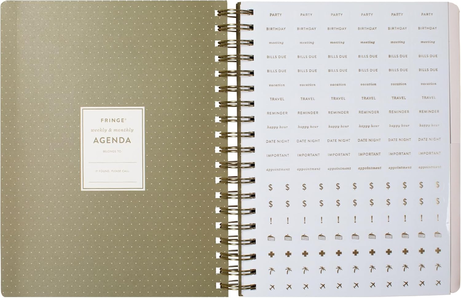 Fringe Studio 2026 Spiral Weekly Planner, Aug 2025 - Dec 2026, 17 Month, Paperback Cover, "HERITAGE HYDRANGEA", 8"W X 10"H, 240 Pages (844PA052)