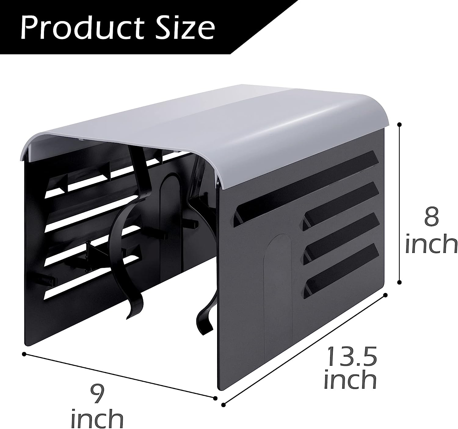 Runnico Pool Pump Covers for outside Units - ABS Adjustable Pool Pump Motor Cover - Swimming Pool Motor Cover Protect Pump from UV and Rusting, Black - Black-2Pcs image number 5