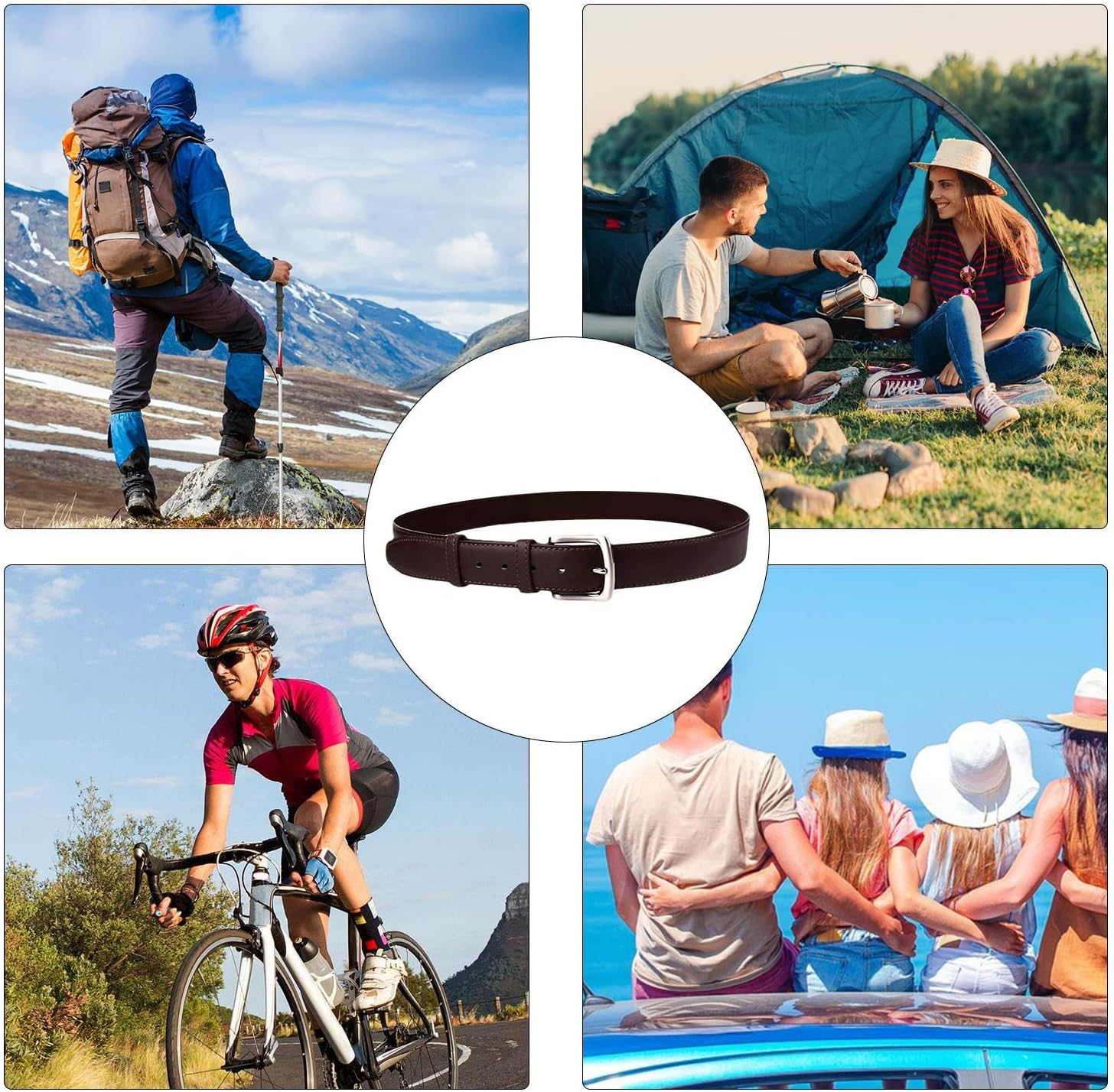 Money Belt - Travel Waist Belt, Hidden Travel Wallet | Belt Wallet for Travel, Hidden Valuables Belt, Secure Zip Bag, Anti-Theft Bag, Passport Holder for Yourself, Brown, Siehe Beschreibung, See - B image number 7