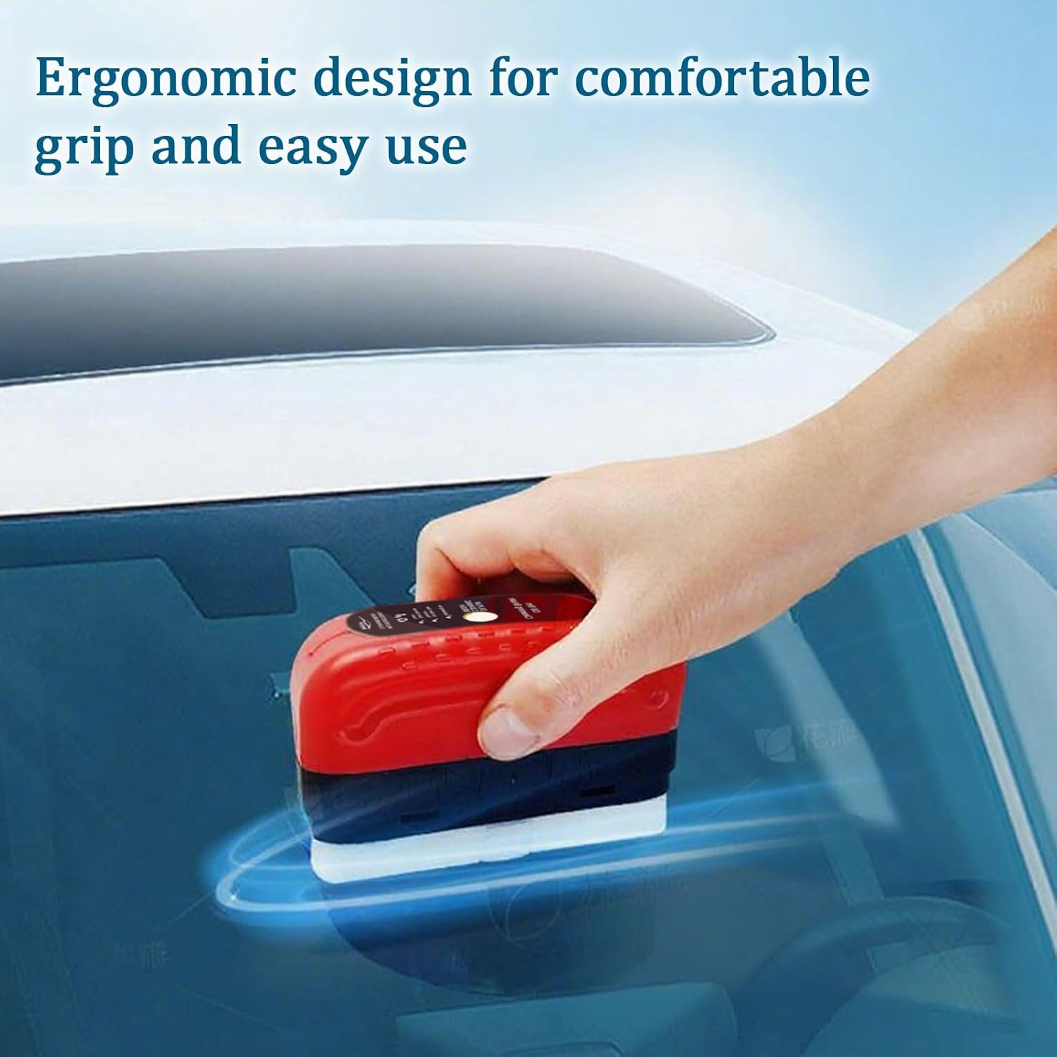 2Pcs Clear Vision Windscreen Cleaner, Upgraded Automotive Oil Film Cleaning Brush with Brush, Reusable Car Window Cleaner, Powerful Removal and Anti-Rain and Anti-Fog Cleaning Board Brush image number 4