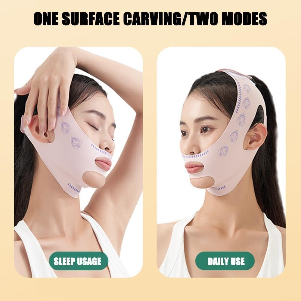 Reusable V Face Bandage Shaper Women Slimming Bandage Double up Chin Face Lift Belt Sleeping Reduce Thining