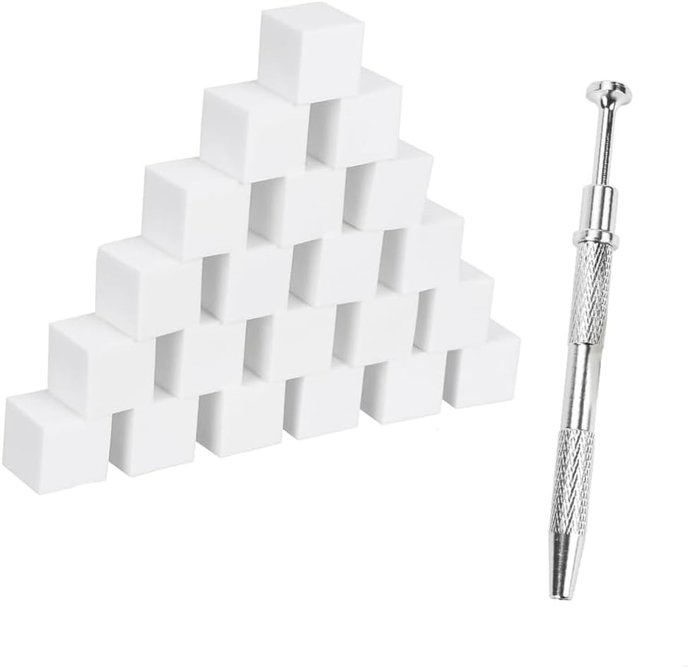 50Pcs Soft Nail Sponges, 1Pcs Nail Art Sponges with Grabbing Pen,Nail Sponge Nail Art Tool Facial Sponge Nail Art Brushes Tools Not Sticking Hands Powder Puff, Professional Accessories Supplies image number 2