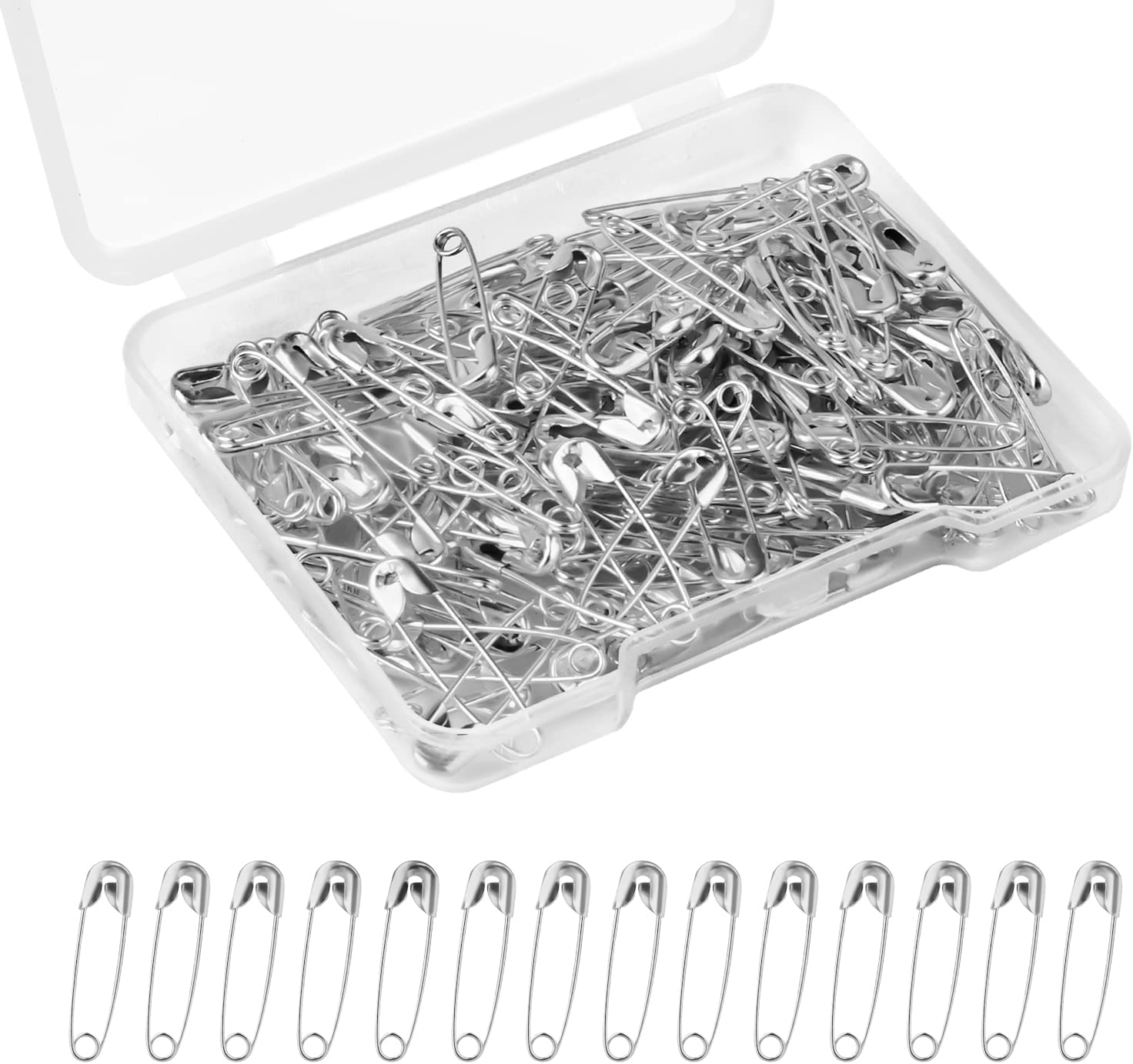 150Pcs Safety Pins, 19Mm Mini Safety Pins for Clothes Metal Safety Pin for Clothing Sewing Handicrafts Jewelry Making (Silver) image number 5