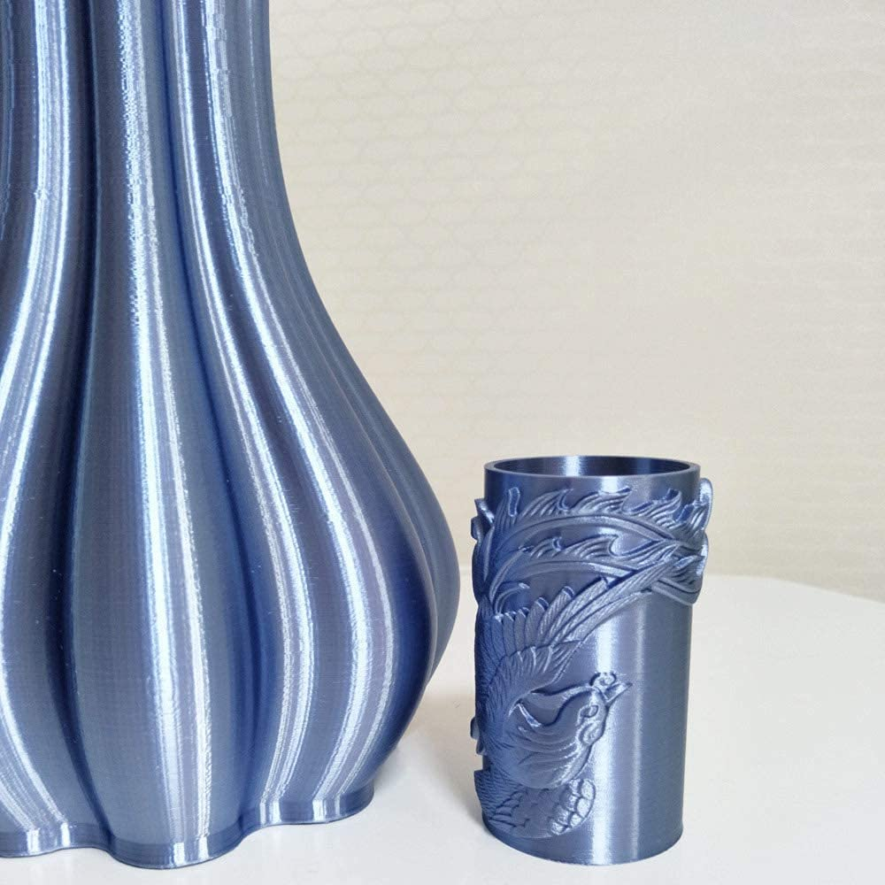 CC3D Silk Silver Blue 1.75Mm PLA Filament 1KG 3D Printer Filament Metal Metallic Color Gradient 3D Printing Material Silky Shiny Blue Gold PLA image number 3