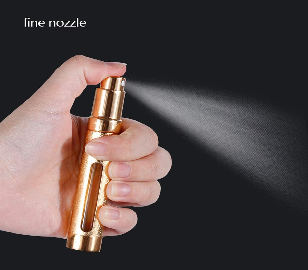 Tvoip 12ML 6 Colors Portable Mini Travel Perfume Bottle Atomizer Refillable Empty Spray Bottle for Women & Men Spray Scent Aftershave image number 1