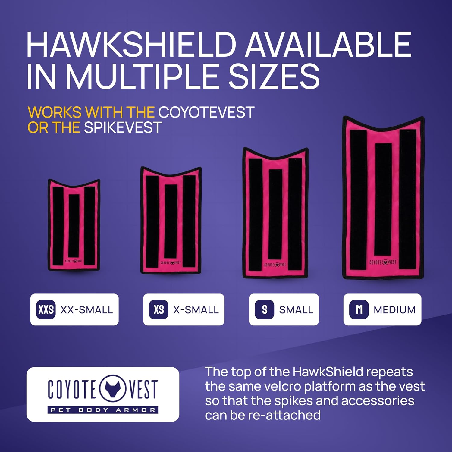 Hawkshield Pad for Coyotevest or Spikevest, Dog Harness Vest, Protective Dog Vest Harness Add-On to Shield Your Pet from Birds of Prey, Raptor, Hawk, Coyote & Animal Attacks- (Medium, Pink) image number 4