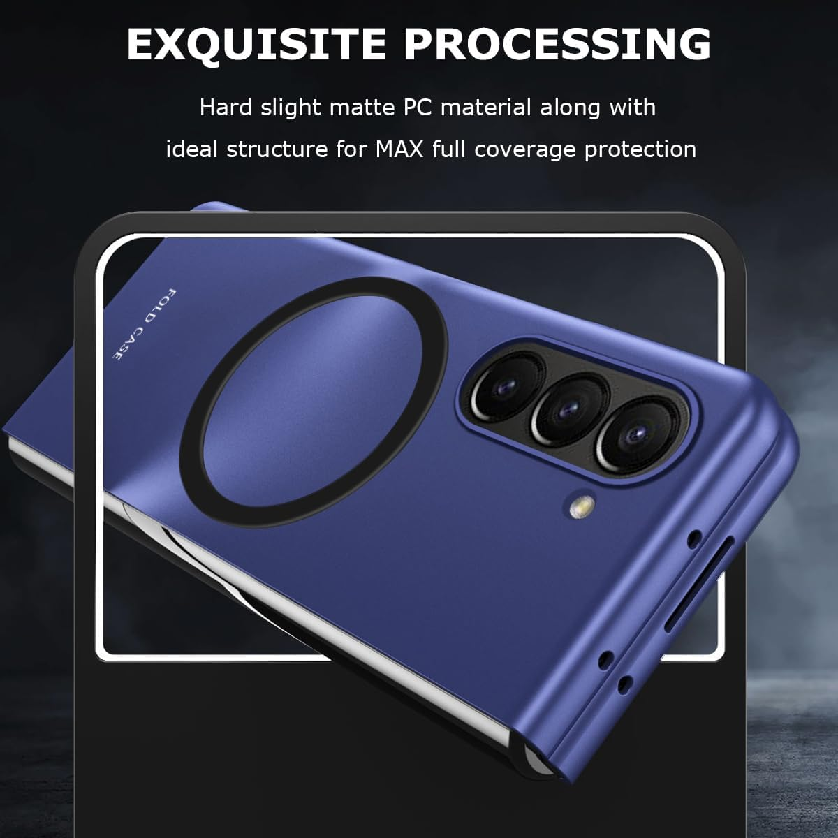 RUNGOS for Samsung Z Fold 6 Case Magsafe (Bare Metal Feel) [Strong Magnetic] [Slim Fit, Ultra Light] [Wireless Charging] Shockproof Magnetic Cover for Samsung Galaxy Z Fold 6 Case 2024