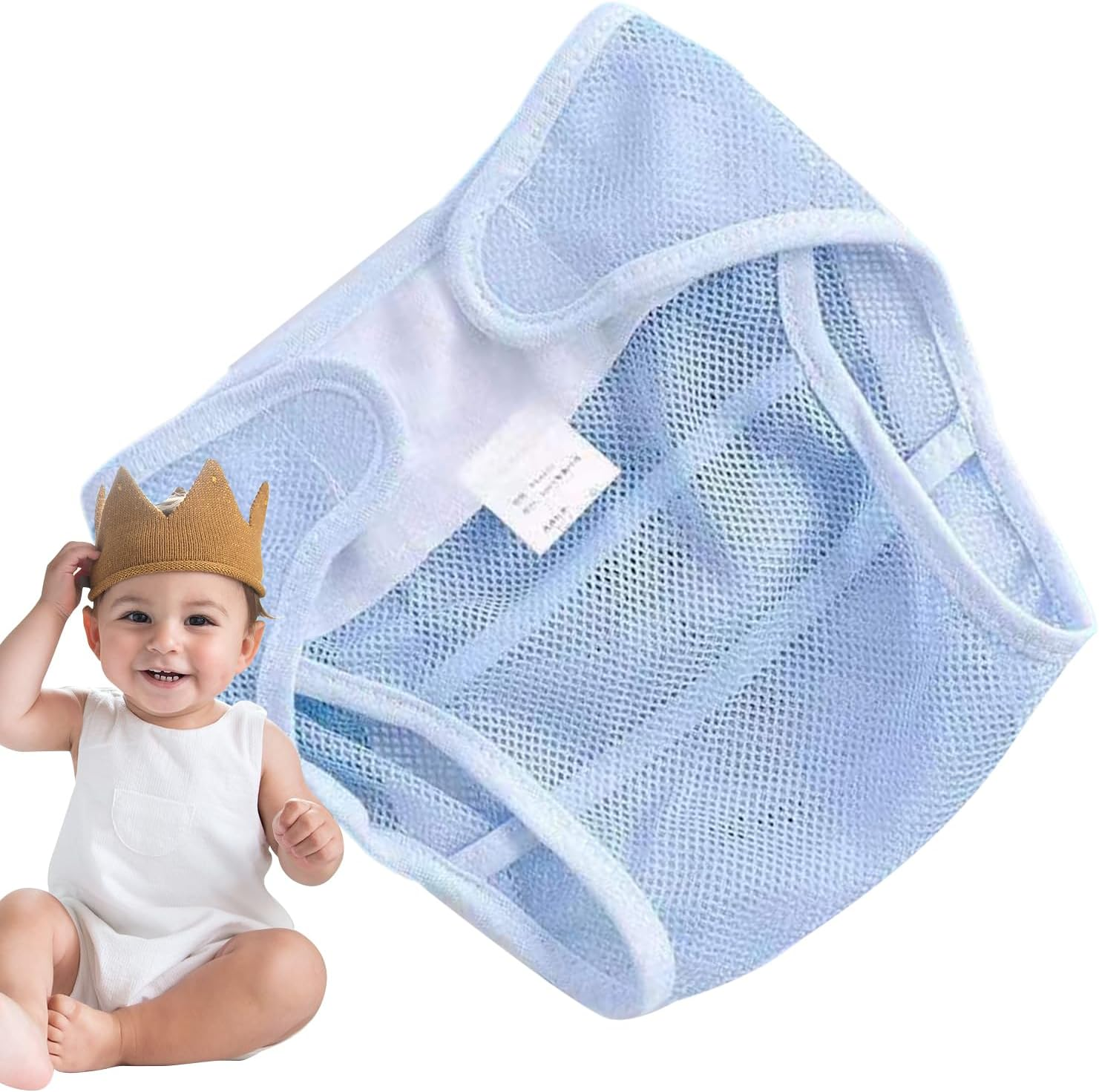 Cloth Diapers for Babies - Diaper Covers - Lightweight Breathable Mesh Pants for Sensitive Skin Girls Boys Leak Protection image number 1