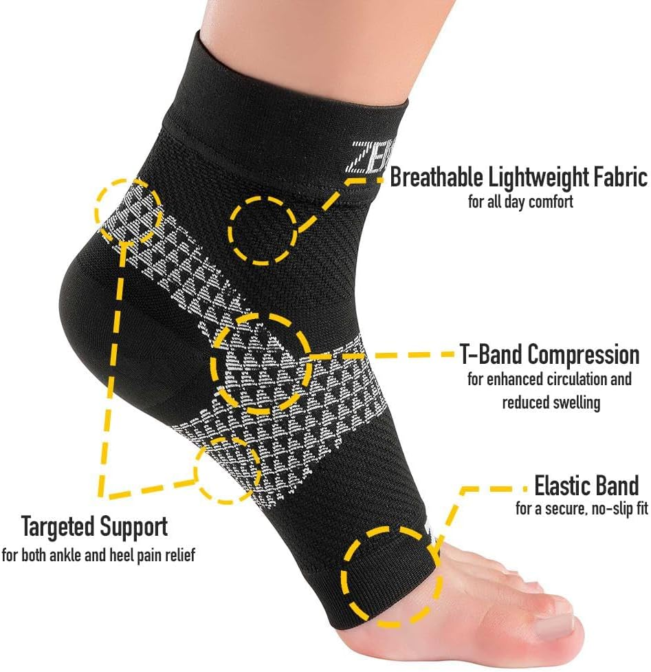Zensah Plantar Fasciitis Sleeve - Relieve Heel Pain, Arch Support, Reduce Swelling - Compression Foot Sleeve, PF Sock image number 2