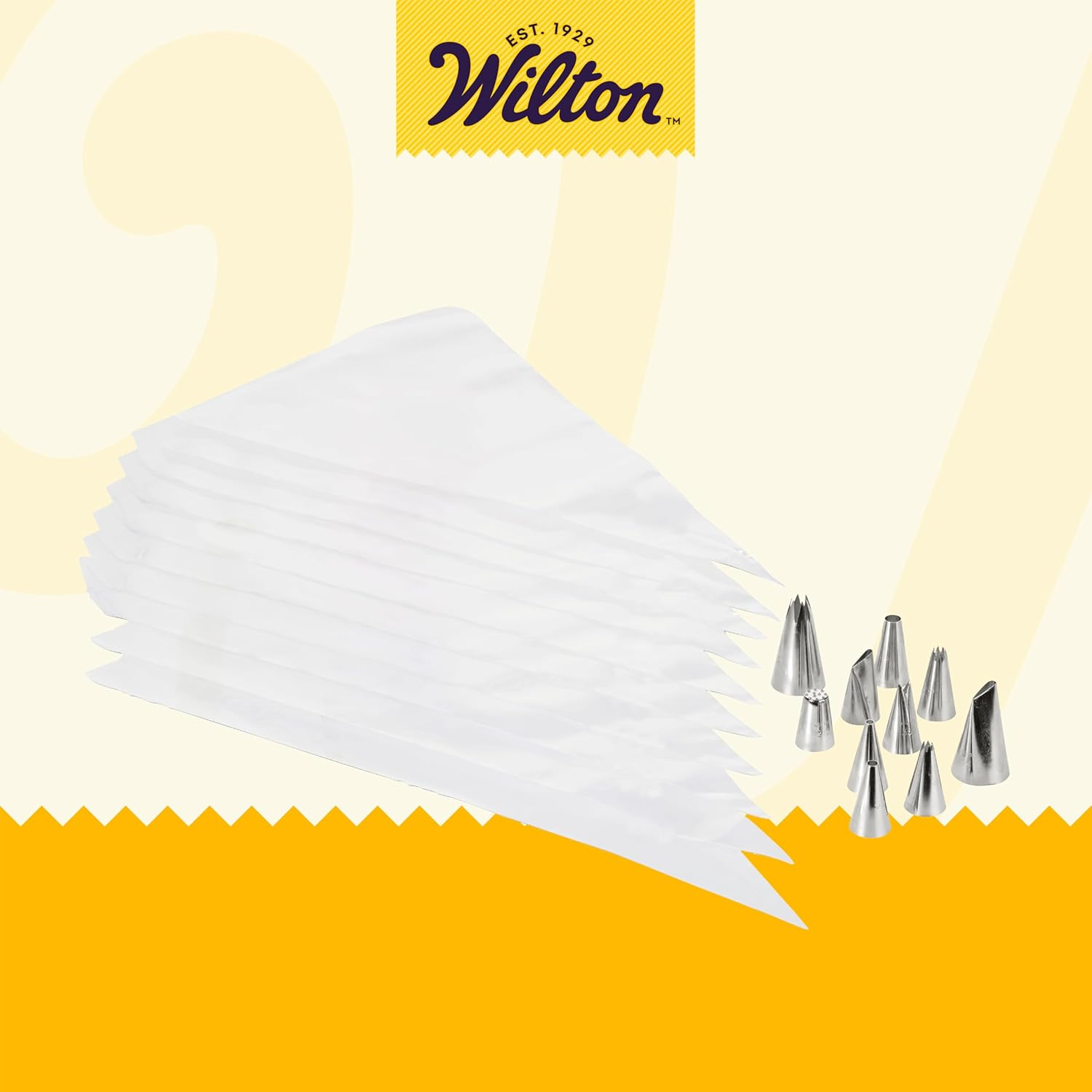 Wilton Cake Decorating Tip 20 Piece Set,Silver