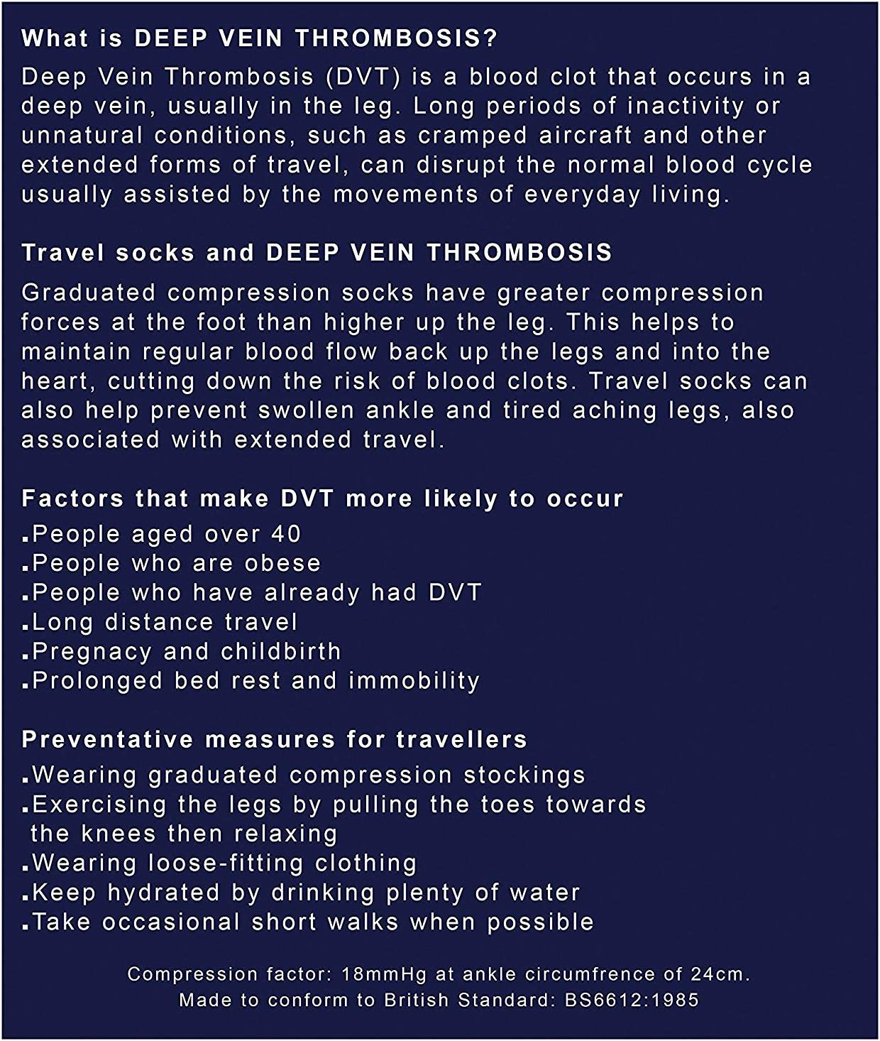 IOMI Footnurse | Sockshop | Flight and Travel Compression Socks | 40 Denier | 18Mmhg at an Ankle Circumference of 24Cm | Women'S Size 4-7UK / 5-8US / 37-40EU | British BS6612:2018 - Bone image number 3