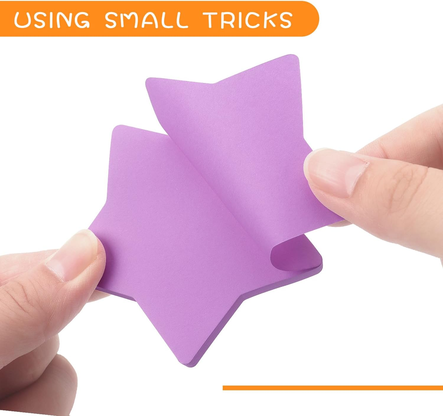 Star Shape Sticky Notes 8 Color Bright Colorful Sticky Pad 75 Sheets/Pad Self-Sticky Note Pads (8 Pads) image number 1