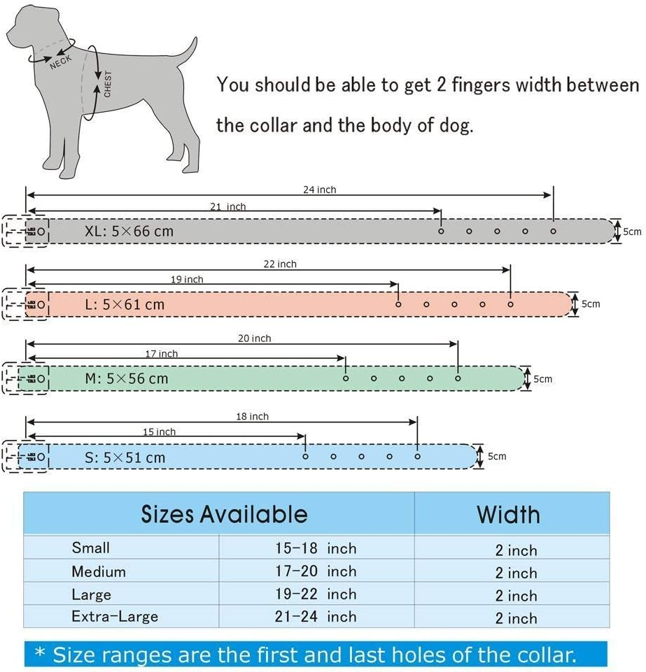 Haoyueer Sharp Spiked Studded Dog Collar 2 Inch Width Stylish Leather Dog Collars for Medium & Large Dogs Pitbull,Labrador,Boxer Rottweiler German Shepherd &hellip; (M, Pink Leopard-3) image number 4