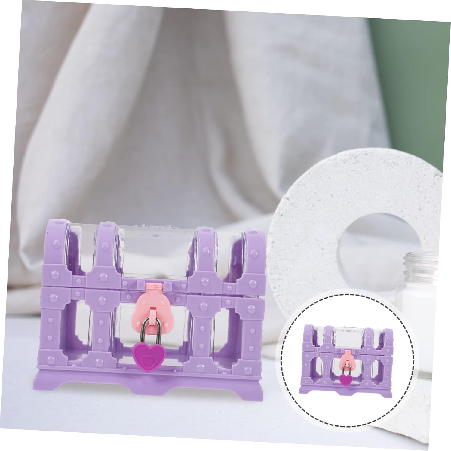 Box Treasure Chest for Durable Storage Box with Lock Vintage Keepsake Case for Jewelry and Collectibles for Pirate Party Decorations and Imaginative Play image number 2