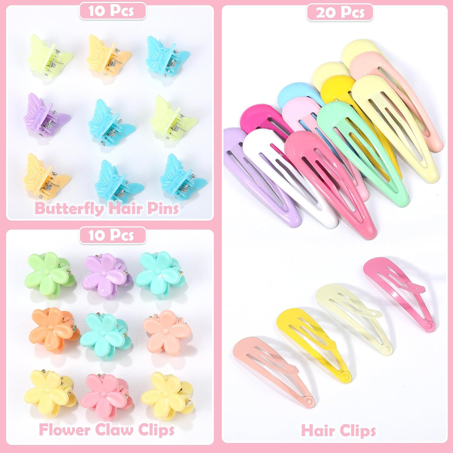 Pack of 1650 Hair Bobbles Small Colours Mini Hair Bobbles Hair Bands Thin Elastic Hair Band with Comb for Girls Women image number 2
