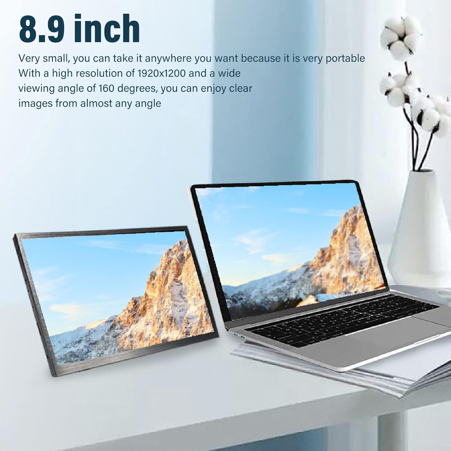 8.9 Inch Portable Touchscreen Monitor, Type-C Gaming Display for Laptop, for Xbox, for Banana Pi, Travel Second Screen image number 2