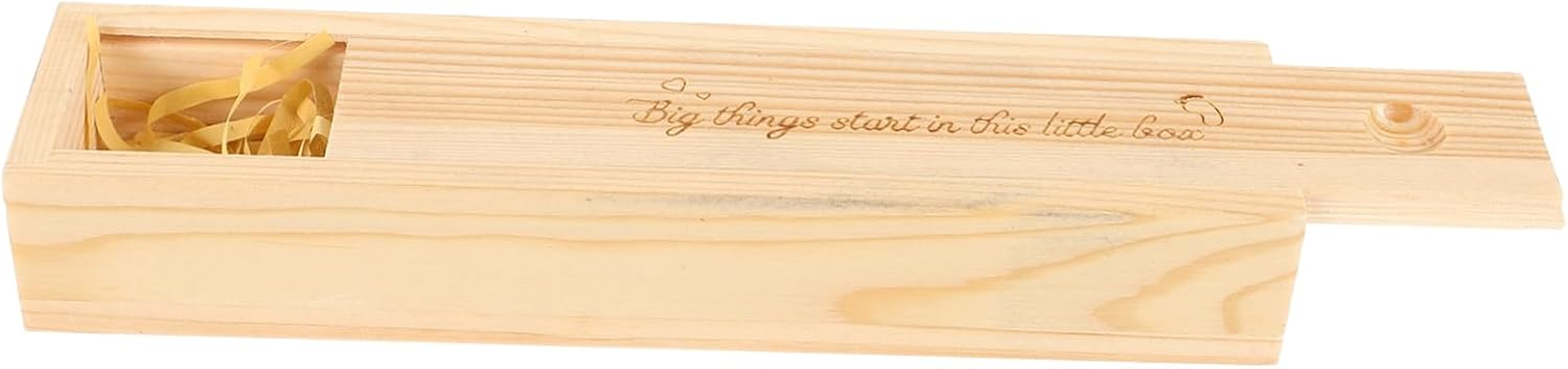 Pregnancy Test Keepsake Box with Lid Newborn Announcement Wooden Storage Case Female Keepsake Organizer Natural Wood Color Baby Memory image number 2