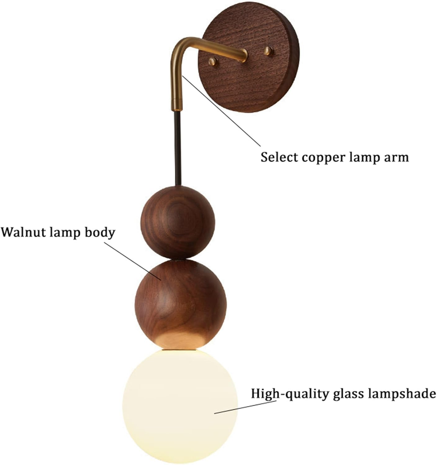 Wooden LED Wall Lamp Living Room Wall Lights Indoor Decorative Nature Wood Wall Sconce Tri-Color Dimmable Vintage Design Style 3000K/4500K/6500K Bedside Bedroom Hallway Stairs (Light Wood) XXZ image number 6