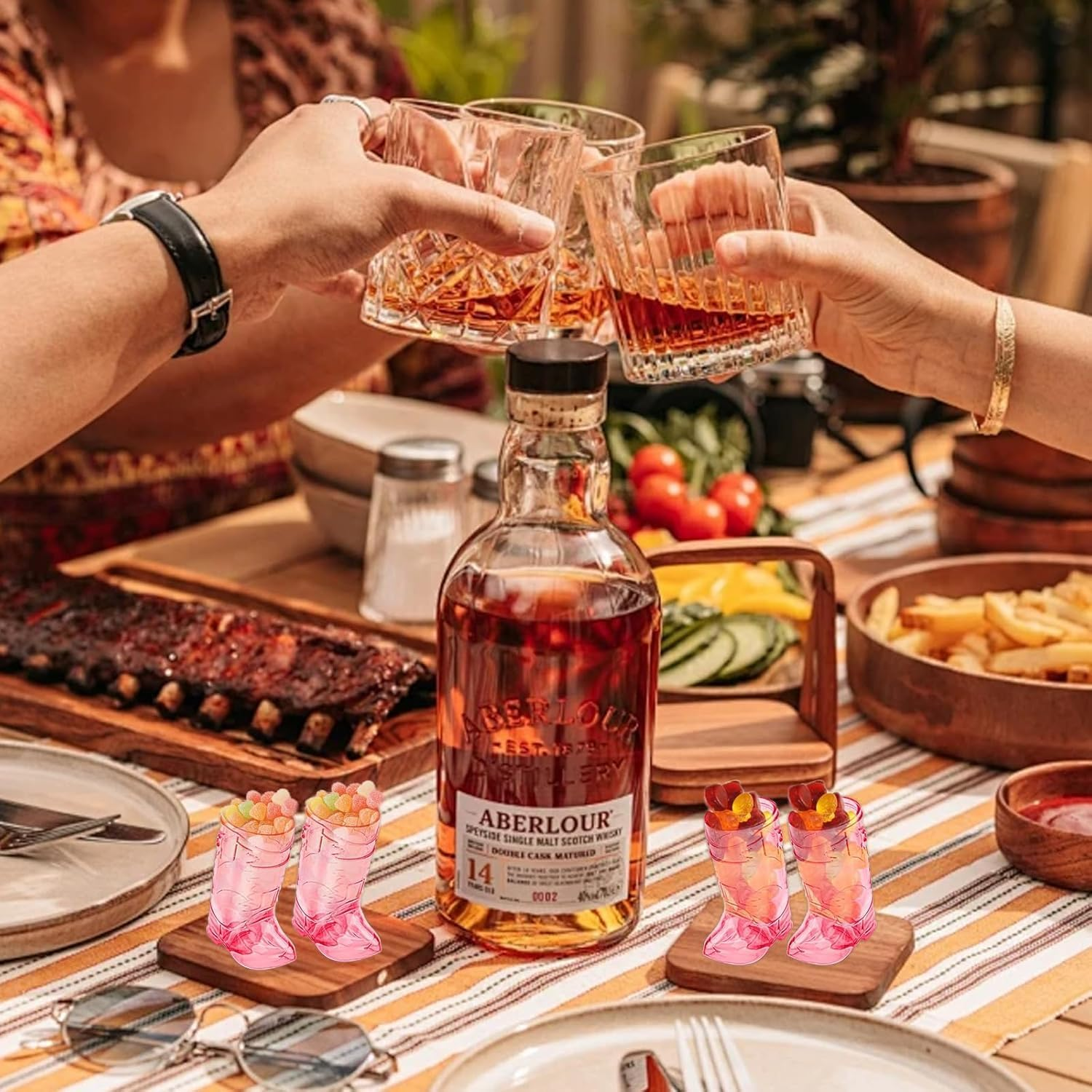 Homiliky 6Pcs Mini Cute Cowboy Boot Shot Glasses, 1Oz Plastic Western Cowboy Mini Beer Mugs, Reusable Cowboy Boot Cups, for Cowboy Bachelorette Theme Party Supplies Wedding Decorations image number 1