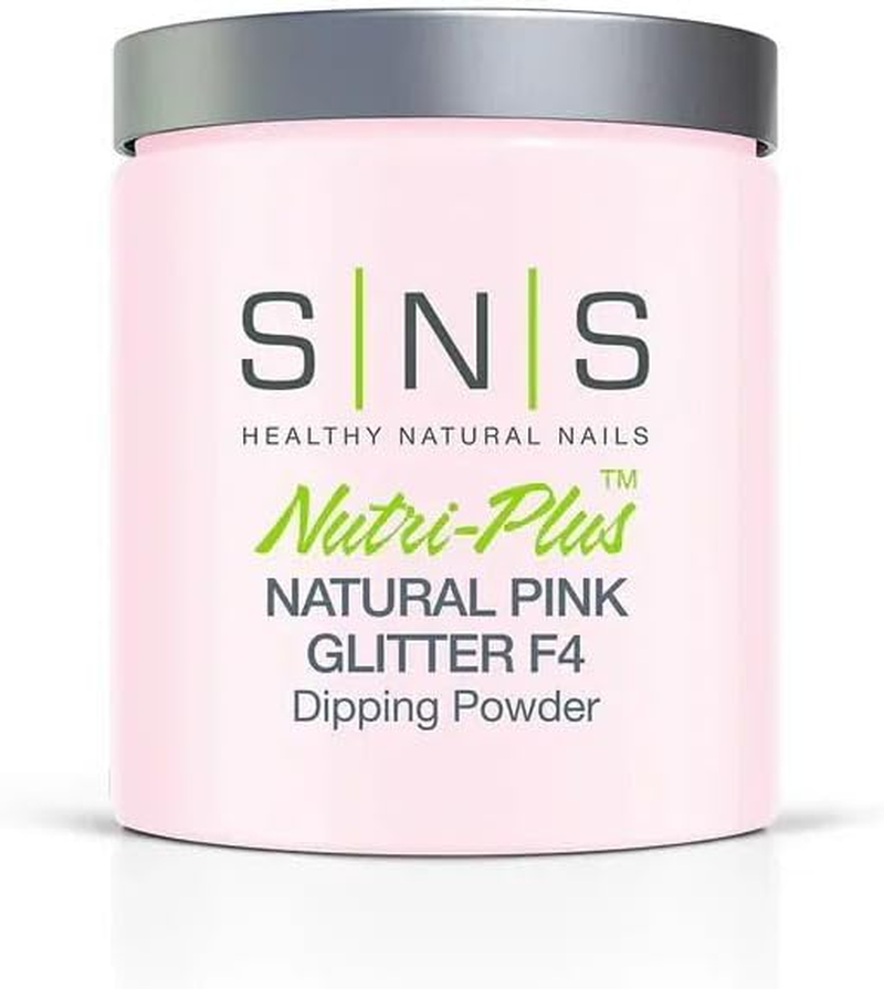 SNS - Dip Powder Natural PINK GLITTER F4 448G (16Oz)