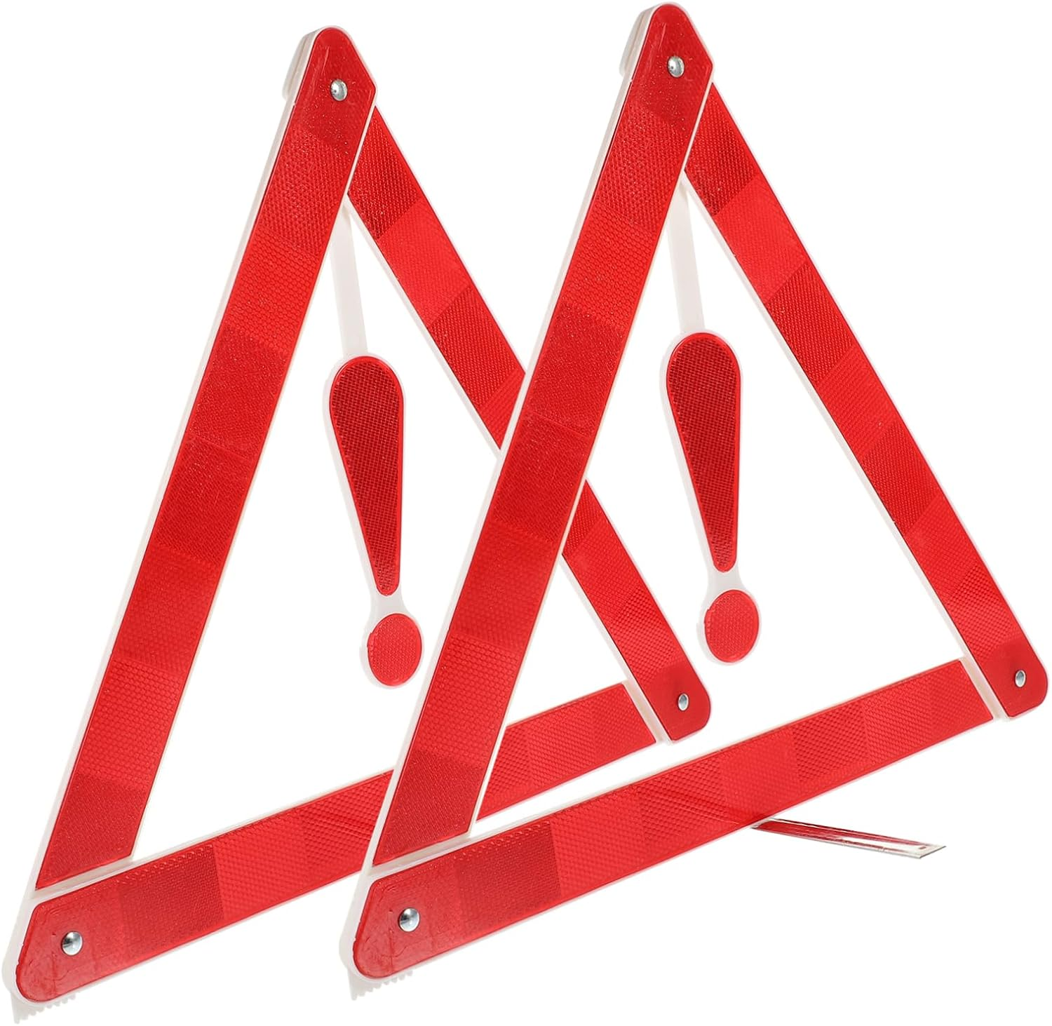 Mikinona 2Pcs Car Safety Triangle Warning Signs Folding Road Safety Kit Durable Reflective Tripod for Vehicle Emergency and Roadside Assistance image number 4