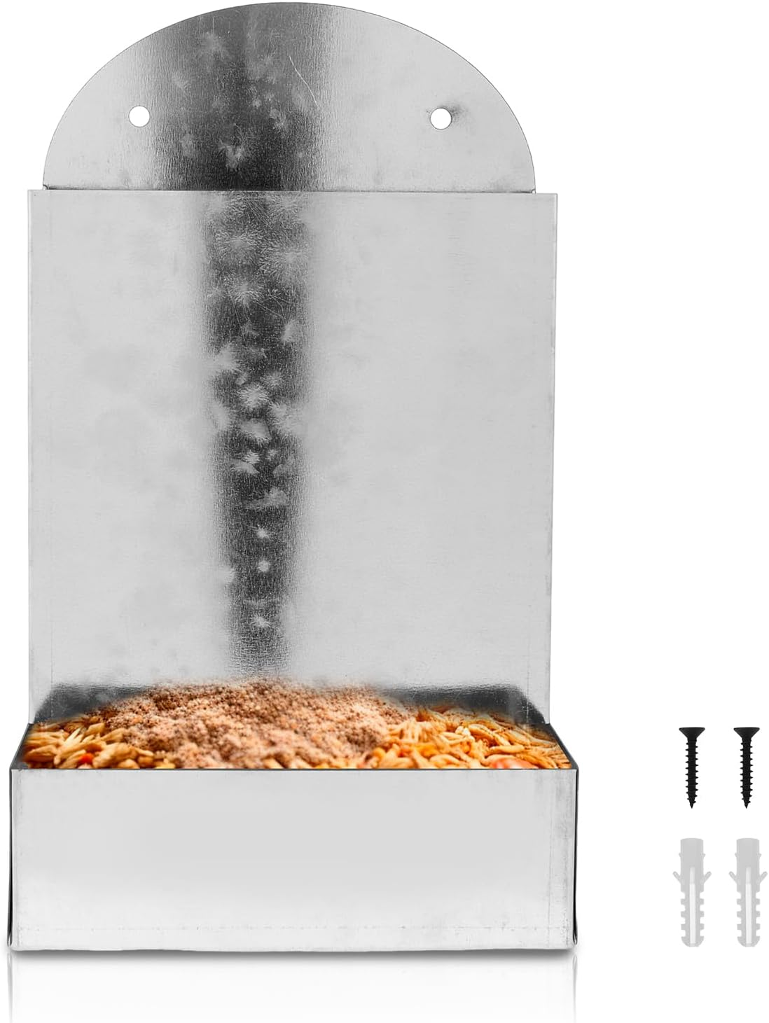 Chicken Oyster Shell Feeder, Metal Rooster Farm Grit Dispenser, Large Automatic Poultry Feeding Accessory for Duck Chicken Poultry