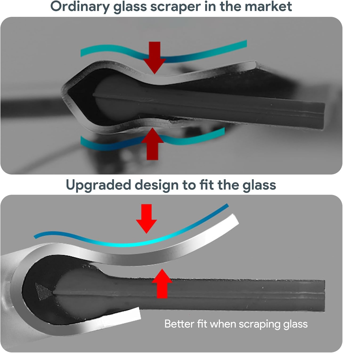 Professional Window Squeegee, 35 Cm Shower Squeegee, Stainless Steel Window Wiper with Rubber Lip, Window Cleaner, Window Cleaning for Shower, Bathroom, Mirror, Glass Cleaning, Tiles, Window Cleaning