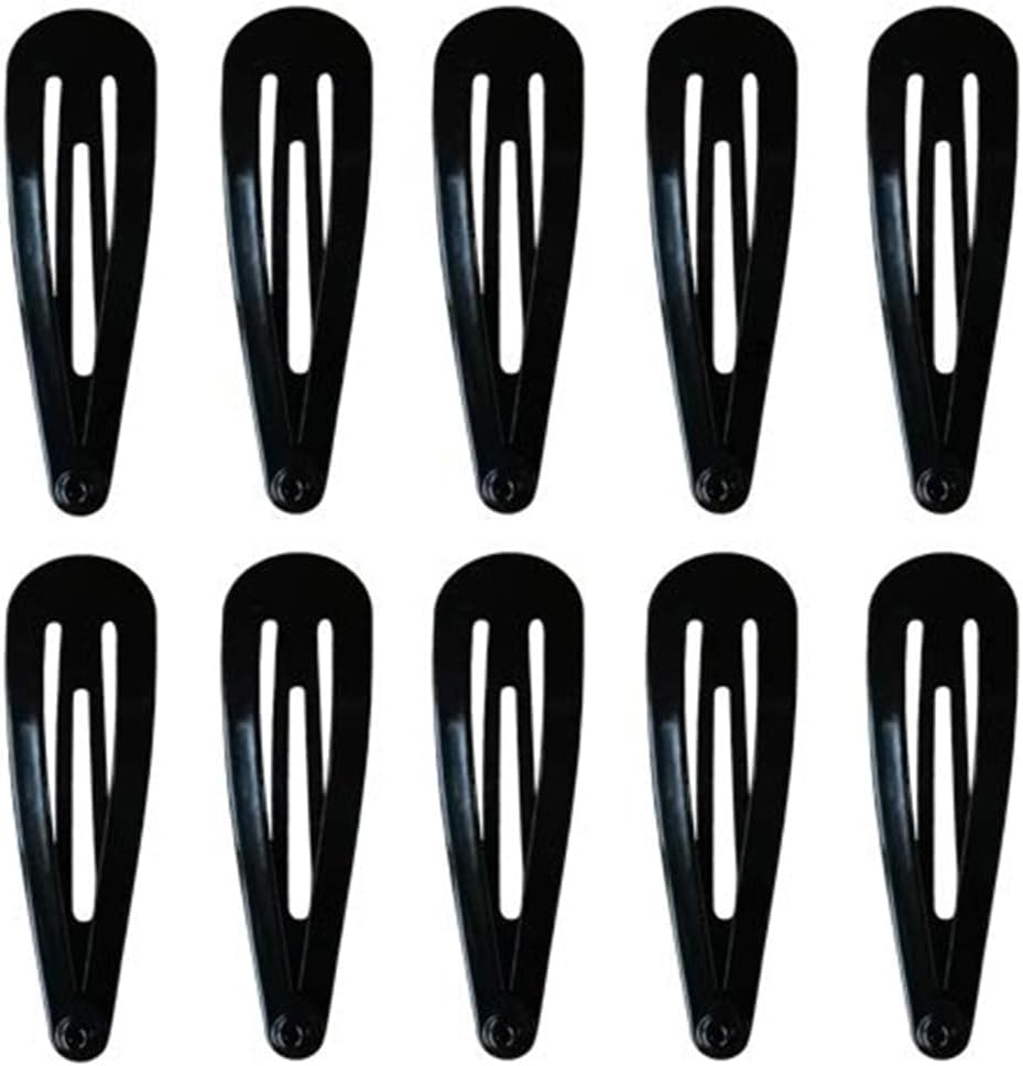 JRYXDS Pack of 10 5 Cm Metal Hair Clips, Ideal for Girls, Children and Women (Black) image number 4